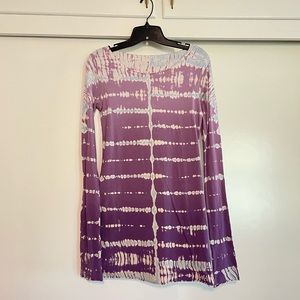 Hard Tail long-sleeve tie-dye mini dress